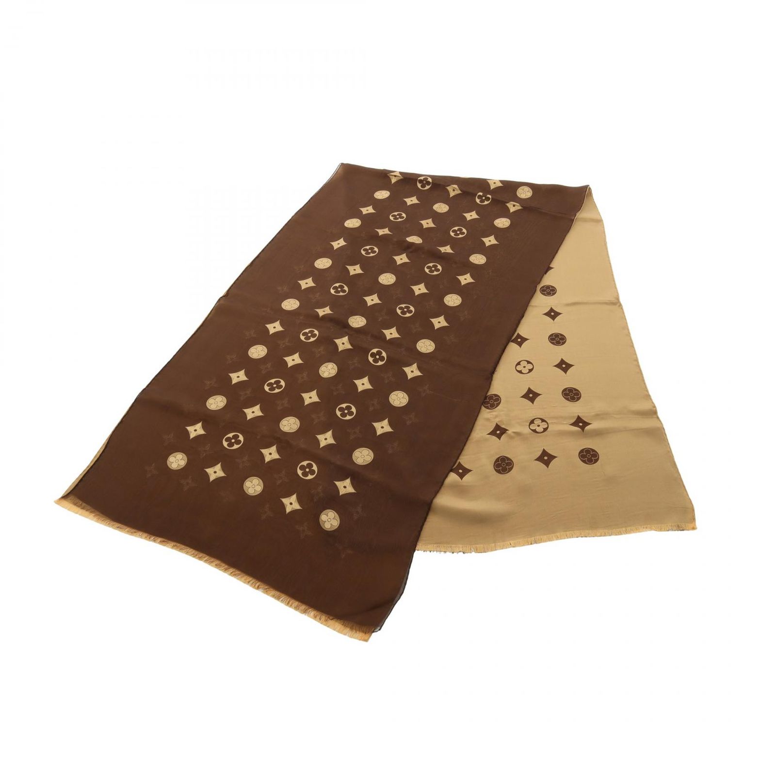 ルイ・ヴィトン LOUIS VUITTON ストール モノグラム シルク ストール レディース Used A
