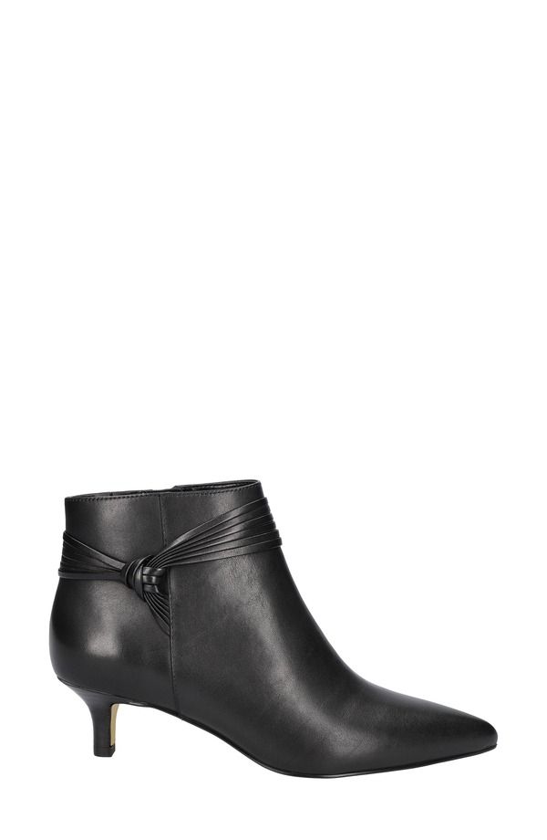 ベラヴィータ レディース シューズ ブーツ・レインブーツ Bella Vita Jani Pointed Toe Bootie Black Leather ブラック