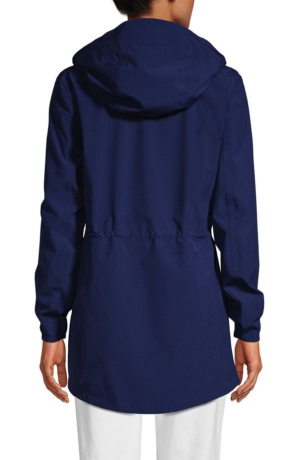 ランズエンド レディース アウター ジャケット・ブルゾン コート Lands End Squall Packable Waterproof Raincoat Deep Sea Navy ネイビー