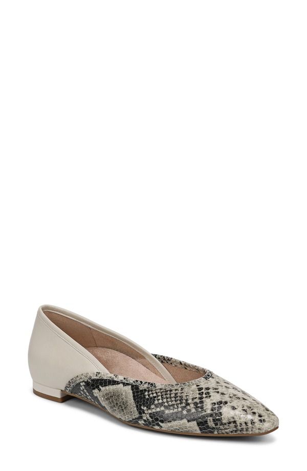 バイオニック レディース シューズ パンプス Vionic Gracia Flat Cream Snake クリーム