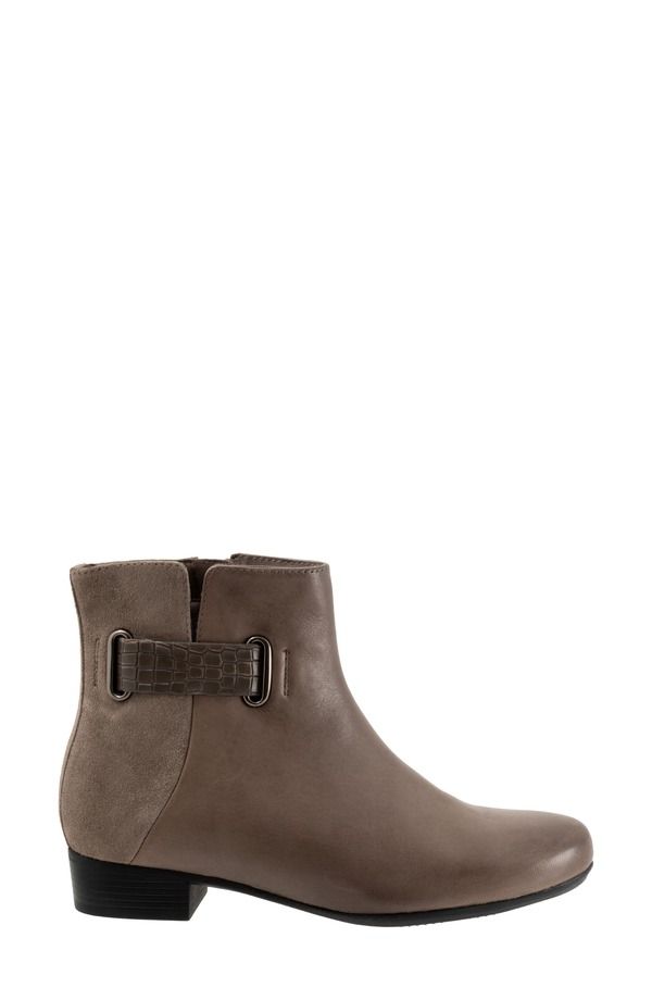 トロッターズ レディース シューズ ブーツ・レインブーツ Trotters Maxwell Bootie Grey Grey Suede グレー