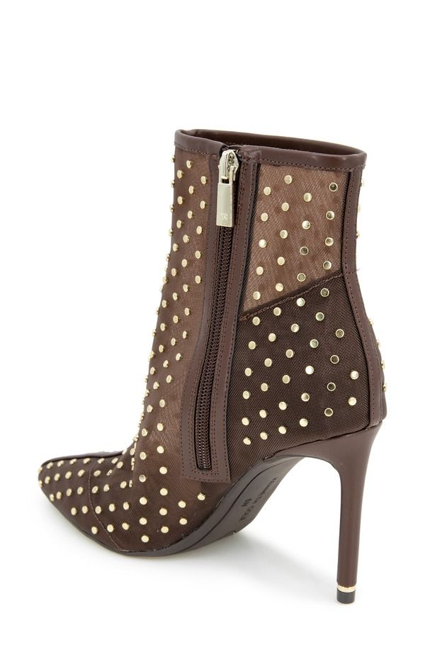 ケネスコール レディース シューズ ブーツ・レインブーツ メッシュ Kenneth Cole Quincy Stud Mesh Bootie Brown Mesh ブラウン ケネスコール レディース シューズ ブーツ・レインブーツ メッシュ Kenneth Cole Quincy Stud Mesh Bootie Brown Mesh ブラウン