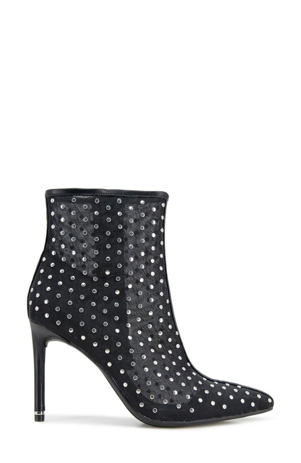 ケネスコール レディース シューズ ブーツ・レインブーツ メッシュ Kenneth Cole Quincy Stud Mesh Bootie Black Mesh ブラック