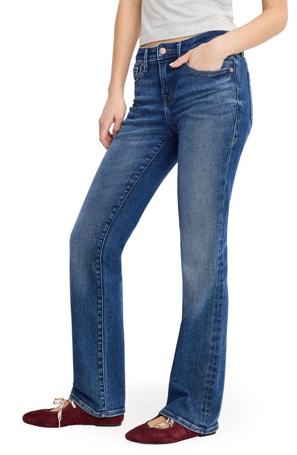 グッドアメリカン レディース シューズ ブーツ・レインブーツカット ローライズ ジーンズ Good American Low Rise Slim Bootcut Jeans Indigo1218