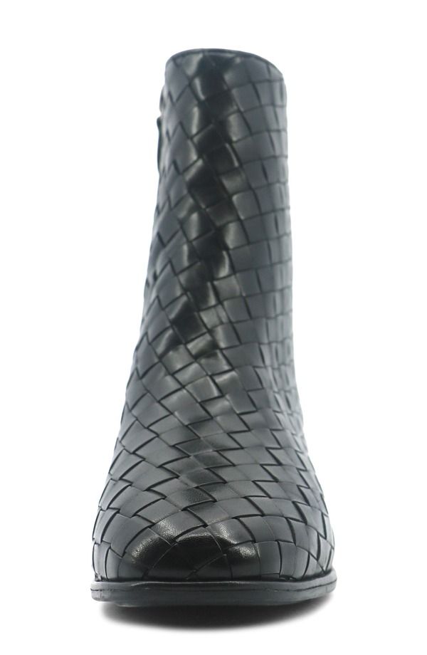 ジェントルソウルズ レディース シューズ ブーツ・レインブーツ Gentle Souls Elodie Woven Bootie Black Leather ブラック ジェントルソウルズ レディース シューズ ブーツ・レインブーツ Gentle Souls Elodie Woven Bootie Black Leather ブラック