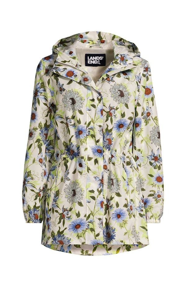 ランズエンド レディース アウター ジャケット・ブルゾン コート Lands End Squall Packable Waterproof Raincoat Pale SkyIvory Floral アイボリー ランズエンド レディース アウター ジャケット・ブルゾン コート Lands End Squall Packable Waterproof Raincoat Pale SkyIvory Floral アイボリー
