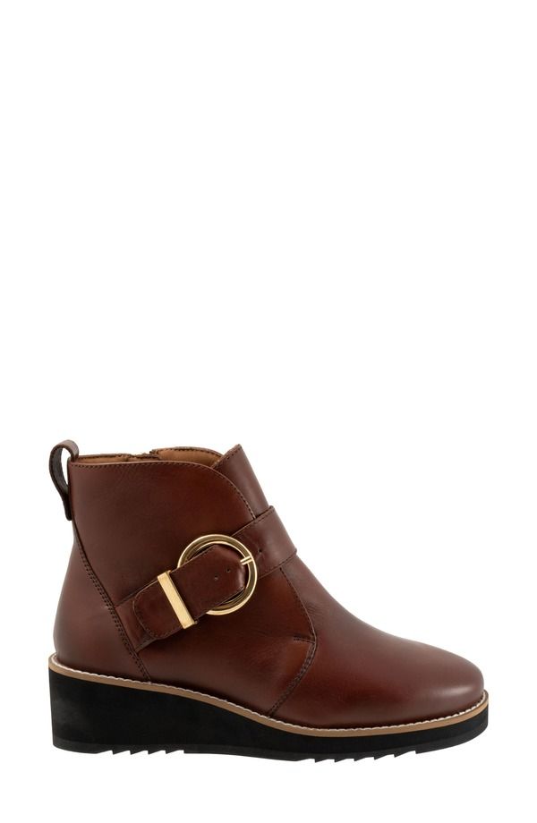 トロッターズ レディース シューズ ブーツ・レインブーツ プラットフォーム Trotters Wendi Platform Wedge Bootie Cognac トロッターズ レディース シューズ ブーツ・レインブーツ プラットフォーム Trotters Wendi Platform Wedge Bootie Cognac