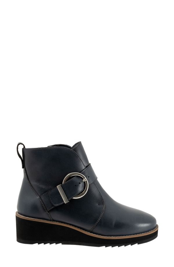 トロッターズ レディース シューズ ブーツ・レインブーツ プラットフォーム Trotters Wendi Platform Wedge Bootie Navy ネイビー トロッターズ レディース シューズ ブーツ・レインブーツ プラットフォーム Trotters Wendi Platform Wedge Bootie Navy ネイビー