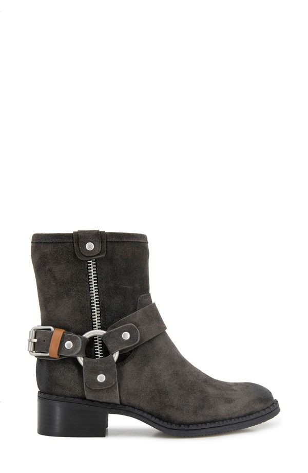 ジェントルソウルズ レディース シューズ ブーツ・レインブーツ Gentle Souls Barker Bootie Charcoal Suede チャコール