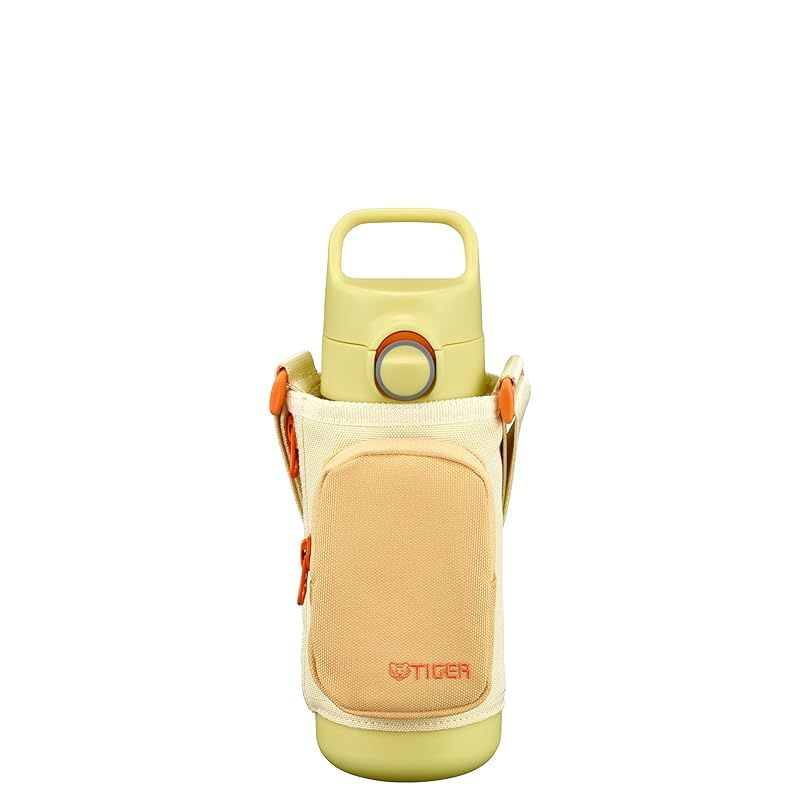 【新品】 【パッキン一体型・食洗機対応】 タイガー魔法瓶(TIGER) 水筒 500ml ワンプッシュ コップ 2WAY ステンレスボトル ハンドル付き 保冷 保温 軽量 洗いやすい サニーイエロー MTA-Q050YQ
