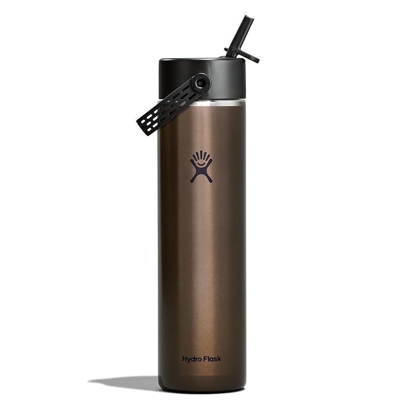 【新品】 ステンレス ボトル Lightweight Wide Mouth Flex Straw ライトウェイト ワイドマウス フレックスストローキャップ 24oz 709ml オブシディアンブラウン 保温 保冷 水筒 (日本正規品)