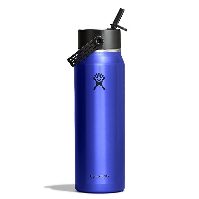 【新品】 ステンレス ボトル Lightweight Wide Mouth Flex Straw ライトウェイト ワイドマウス フレックスストローキャップ 32oz 946ml サファイアブルー 保温 保冷 水筒 (日本正規品)