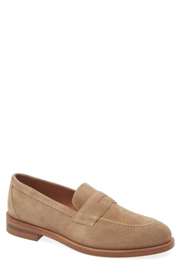ジェントルソウルズ メンズ シューズ ローファー Gentle Souls Porto Penny Loafer Sand Suede サンド