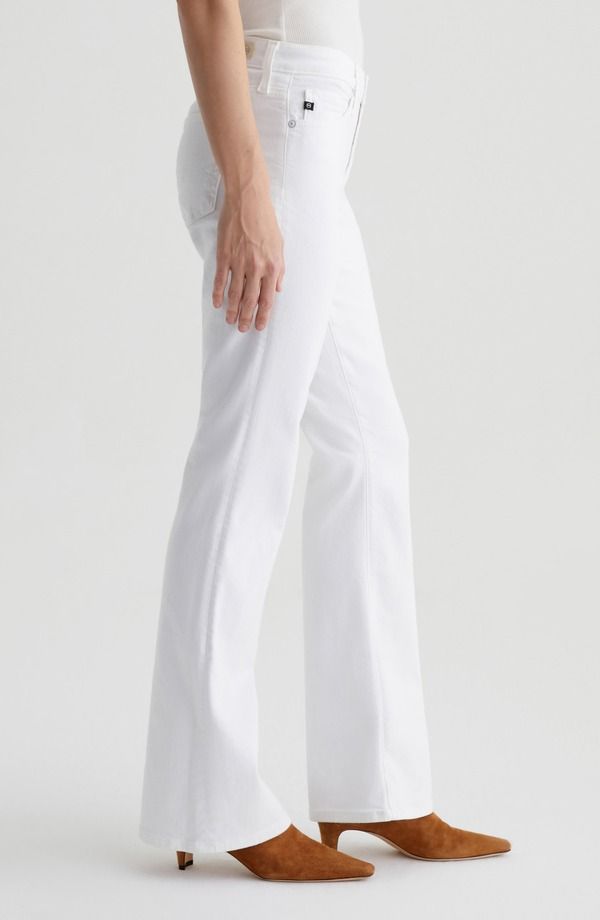 エージー レディース シューズ ブーツ・レインブーツカット ローライズ ジーンズ AG Angelow Rise Bootcut Jeans Gallery White ホワイト