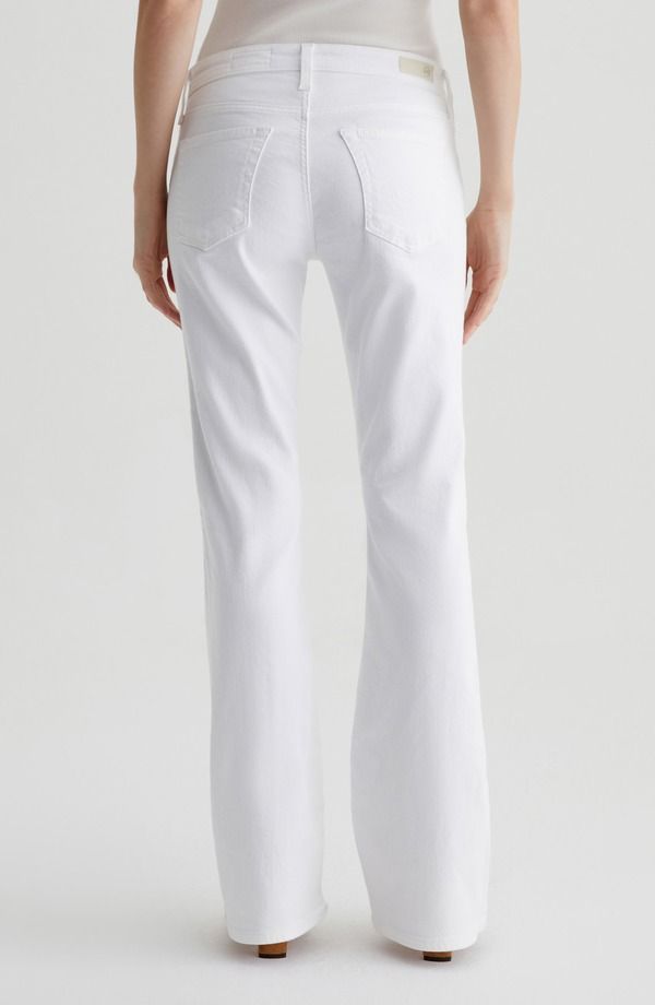 エージー レディース シューズ ブーツ・レインブーツカット ローライズ ジーンズ AG Angelow Rise Bootcut Jeans Gallery White ホワイト