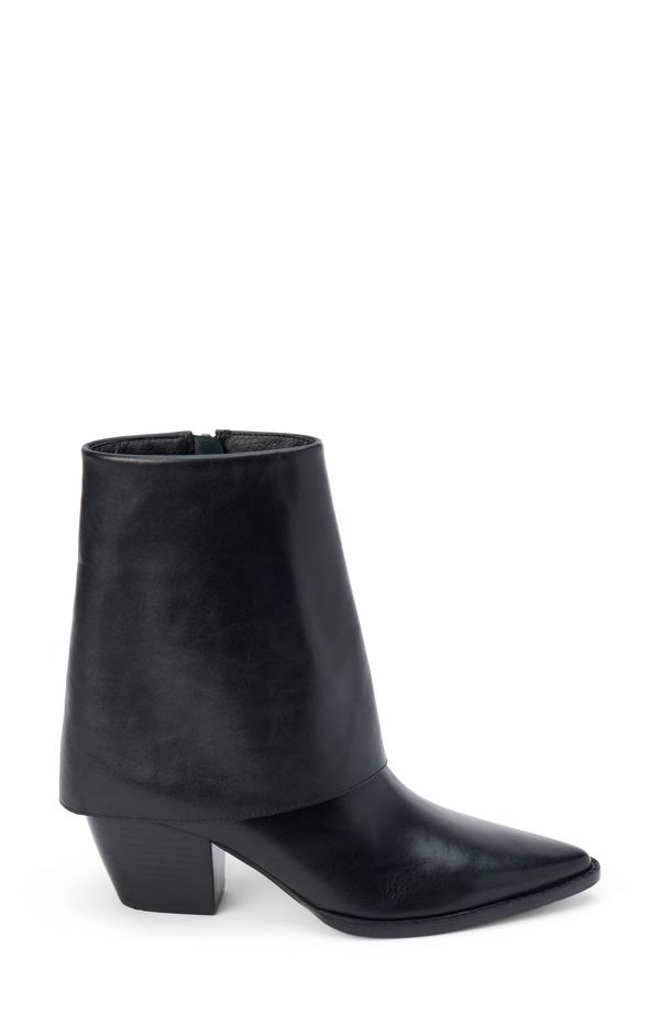 マチス レディース シューズ ブーツ・レインブーツ Matissella Foldover Bootie Black Leather ブラック
