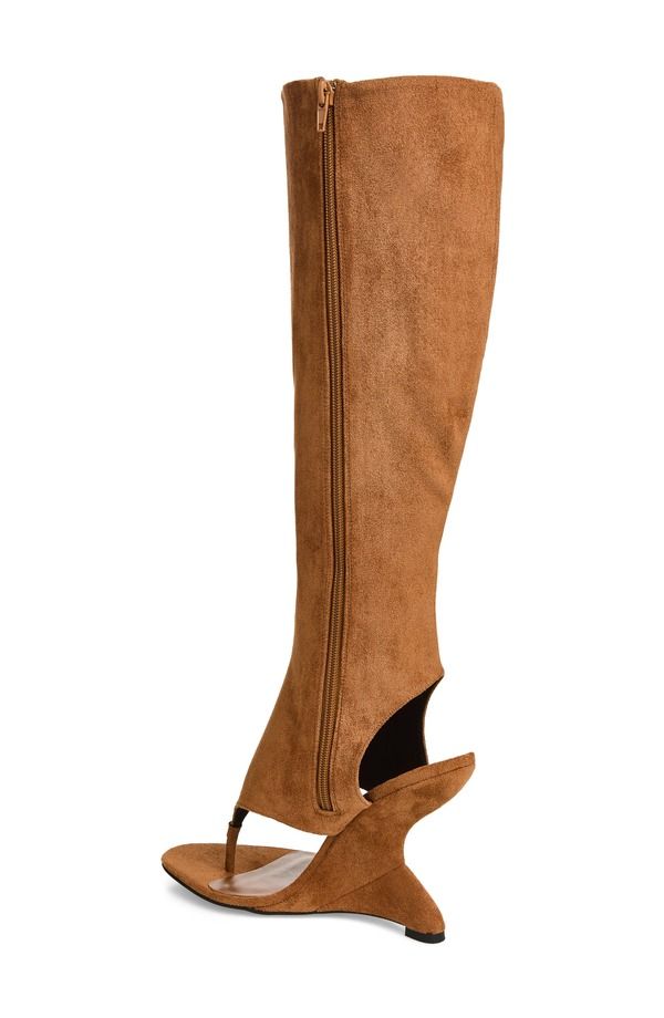ジェフリー キャンベル レディース シューズ サンダル ブーツ Jeffrey Campbell WhatsUp Knee High Sculpted Wedge Sandal Bootan Suede タン ジェフリー キャンベル レディース シューズ サンダル ブーツ Jeffrey Campbell WhatsUp Knee High Sculpted Wedge Sandal Bootan Suede タン