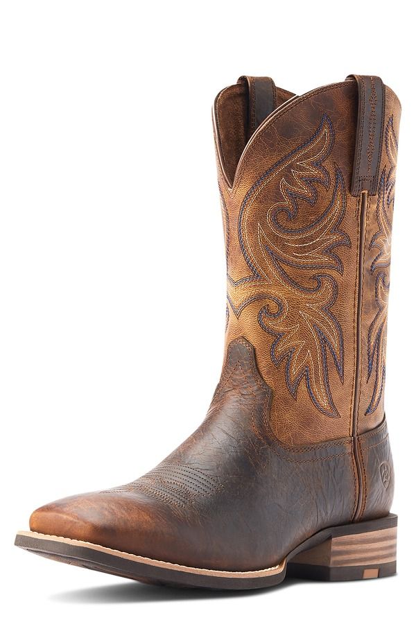 アリアト メンズ シューズ ブーツ・レインブーツ Ariat Slingshot Square Toe Cowboy Boot Bartop Brown Trusty Tan ブラウン