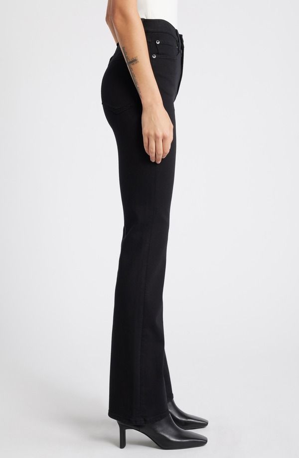 ラグアンドボーン レディース シューズ ブーツ・レインブーツカット ハイウエスト ジーンズ rag bone Flexi Peyton High Waist Bootcut Jeans Black ブラック