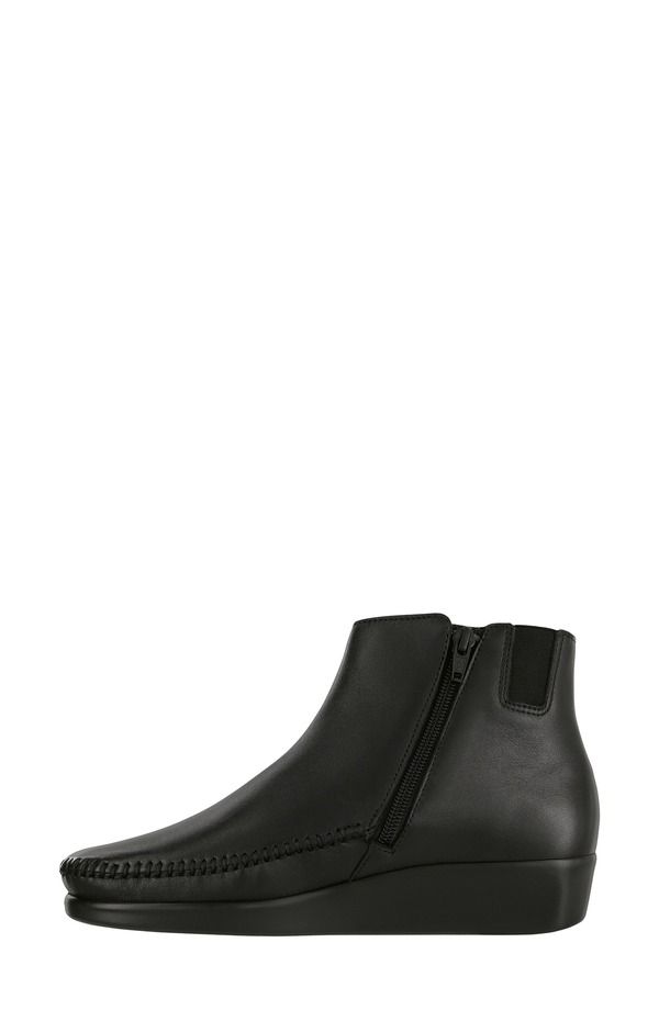 サス レディース シューズ ブーツ・レインブーツ SAS Jade Zip Bootie Black Leather ブラック