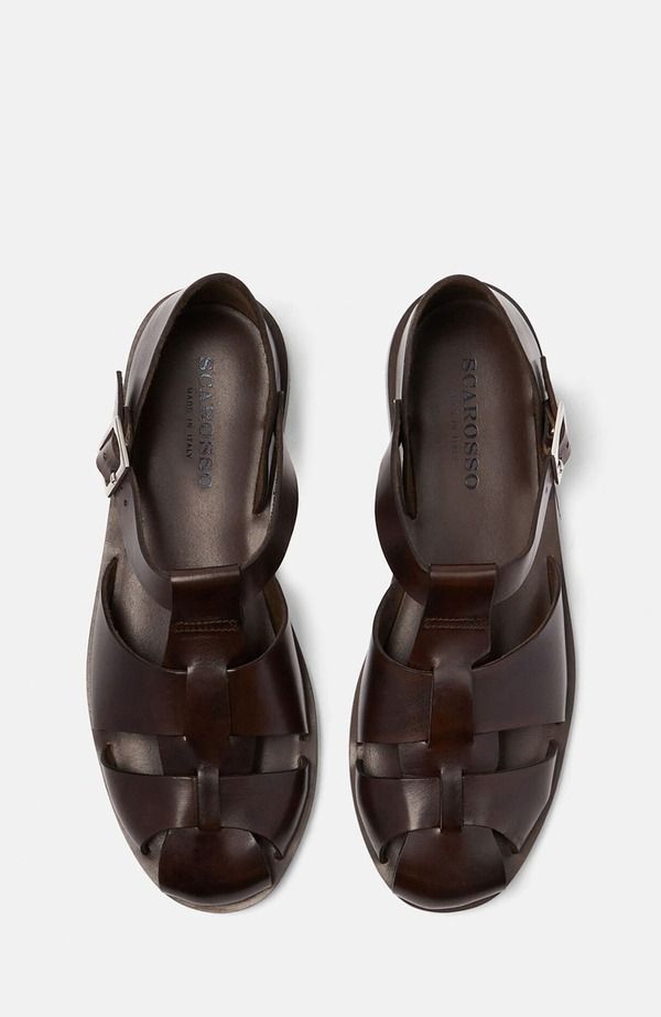 スカロッソ メンズ シューズ サンダル SCAROSSO Apollo Sandals Brown Calf ブラウン スカロッソ メンズ シューズ サンダル SCAROSSO Apollo Sandals Brown Calf ブラウン