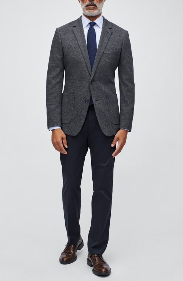ボノボス メンズ アウター ジャケット・ブルゾン スリムフィット コットン ブレザー ニット Bonoboslim Fit Knit Cotton Blazer Charcoal チャコール