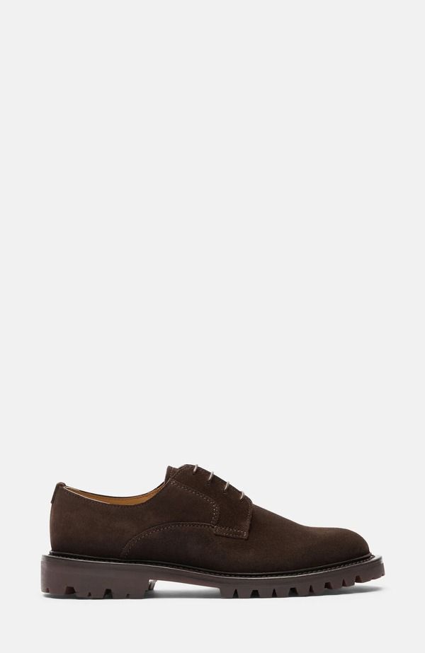 スカロッソ メンズ シューズ SCAROSSO Wooster III Derbies Brown Suede ブラウン