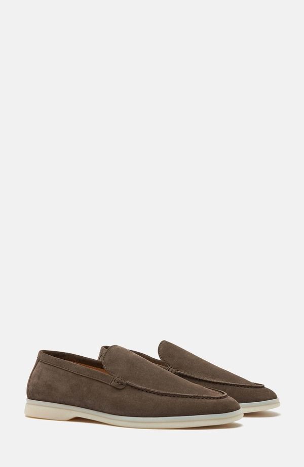 スカロッソ メンズ シューズ ローファー SCAROSSO Ludovico Loafers Deep Taupe Suede トープ