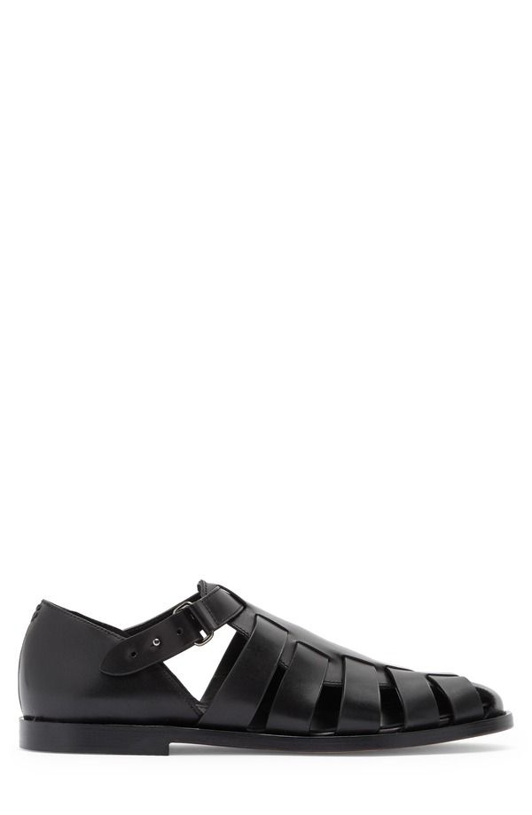 ジョンバルベイトス メンズ シューズ サンダル John Varvatos Antwerp Fisher Sandal Black Smooth ブラック