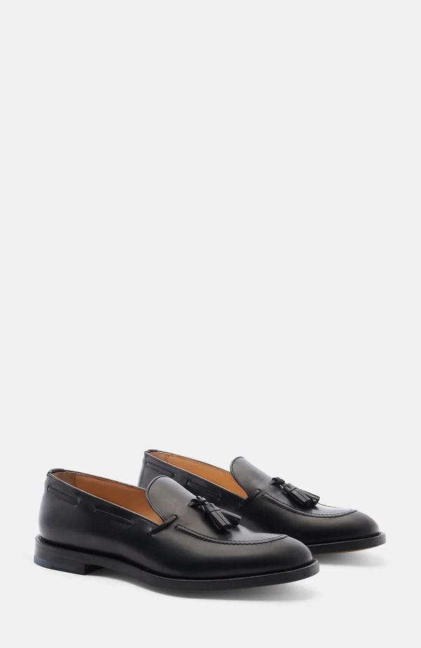スカロッソ メンズ シューズ ローファー SCAROSSO William Loafers Black Calf ブラック