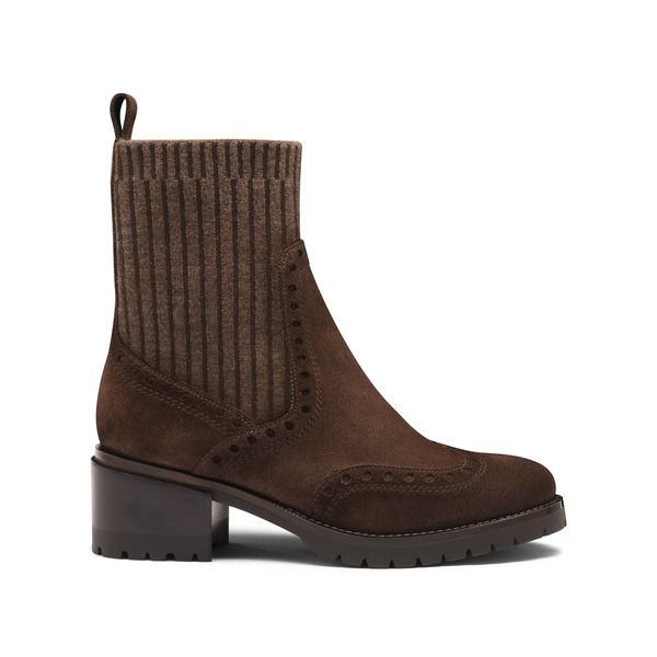 サントーニ レディース シューズ ブーツ・レインブーツ スエード アンクル ヒール Santoni Womensuede lowheel ankle boot Brown ブラウン サントーニ レディース シューズ ブーツ・レインブーツ スエード アンクル ヒール Santoni Womensuede lowheel ankle boot Brown ブラウン