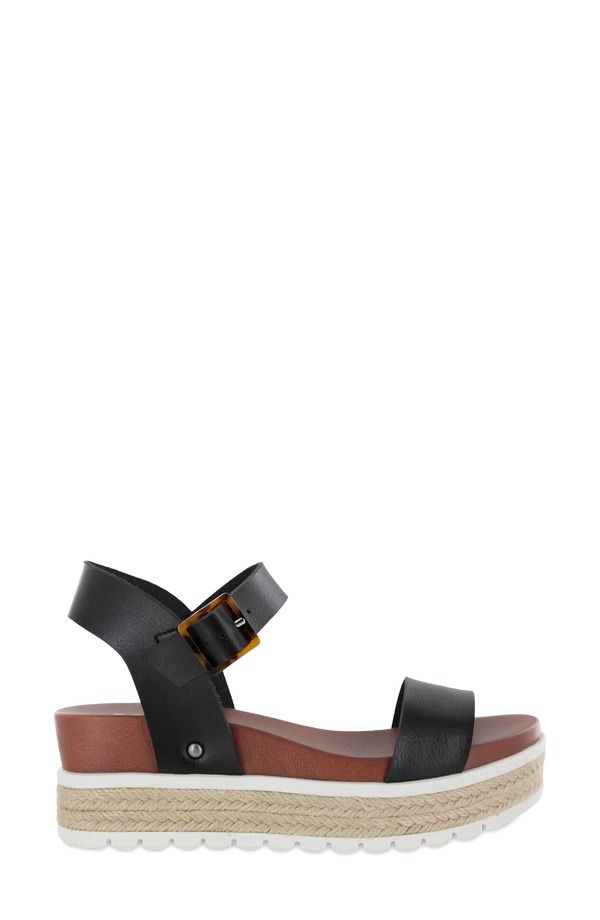 ミア レディース シューズ サンダル プラットフォーム MIA Kiera Espadrille Platform Sandal Black ブラック