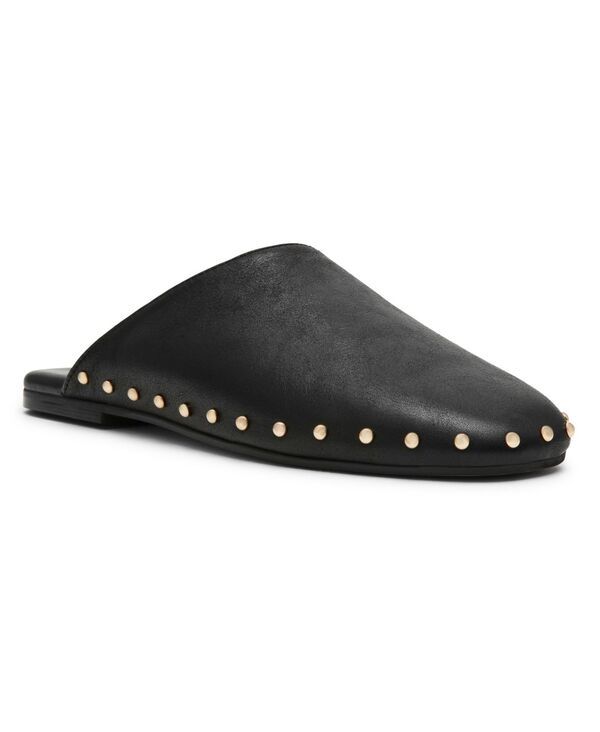 【送料無料】 スティーブ マデン レディース スリッポン・ローファー シューズ Womens Pearson Studded SlipOn Flats Black Leather