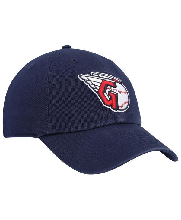 【送料無料】 47ブランド メンズ 帽子 アクセサリー Mens Navy Cleveland Guardians Clean Up Adjustable Hat Navy