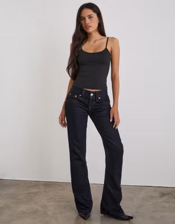 モーテル レディース ボトムス デニムパンツ ローライズ ジーンズ Motelow rise twisted seam jeans in rinse BLUE ブルー 24,674円