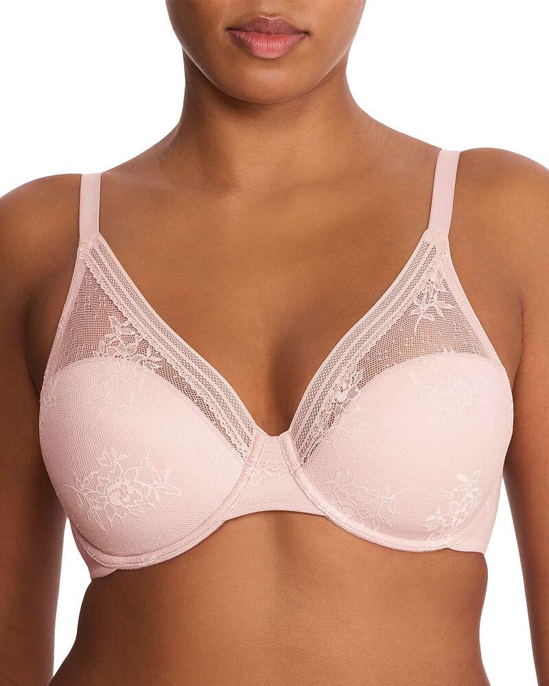 ナトリ レディース アンダーウェア ブラジャー レース Natori Love Lace Full Cover Bra Pink PearlWarm White ホワイト