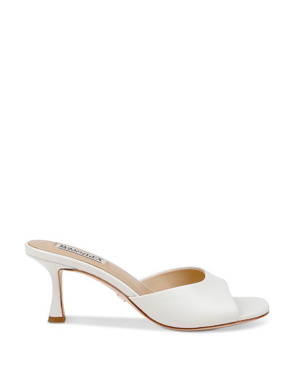 バッジェリーミシュカ レディース シューズ サンダル Badgley Mischka Womens Draya Slide Sandals White Leather ホワイト