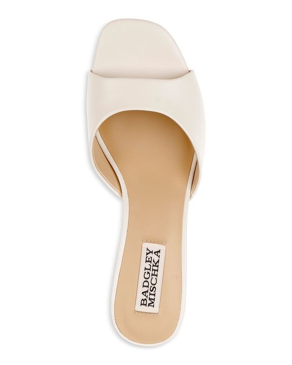バッジェリーミシュカ レディース シューズ サンダル Badgley Mischka Womens Draya Slide Sandals White Leather ホワイト