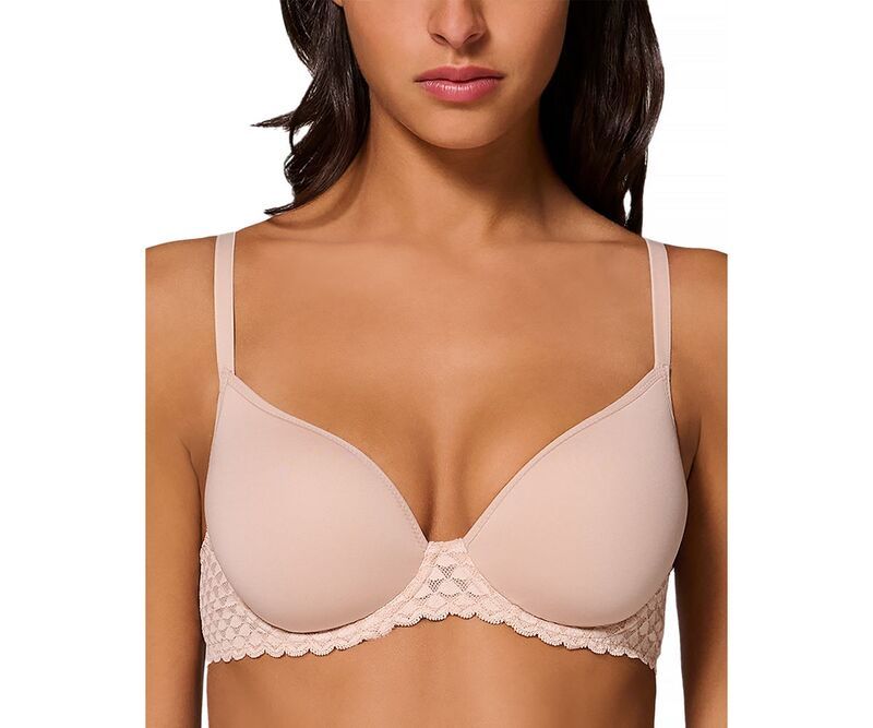 シモーヌペレール レディース アンダーウェア ブラジャー Simone Perele Subtile 3D Plunge Bra Peau Rose
