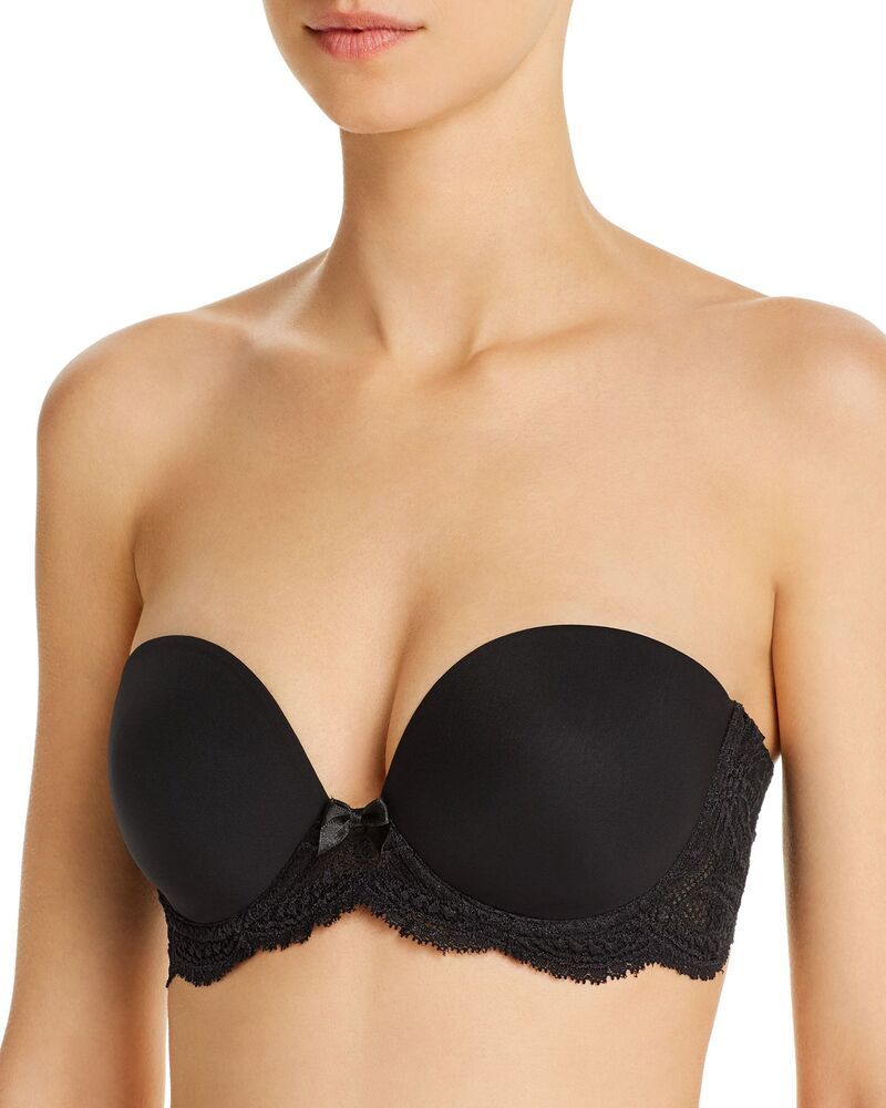 シモーヌペレール レディース アンダーウェア ブラジャー ストラップレス Simone Perele Caresse Strapless Underwire Bra Black ブラック