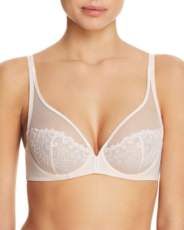 シモーヌペレール レディース アンダーウェア ブラジャー シアー Simone Perele Simone P r le D lice Sheer Plunge Underwire Bra Blush ブラッシュ