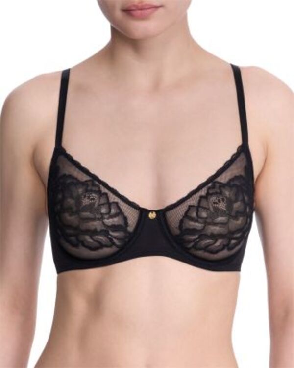 ナトリ レディース アンダーウェア ブラジャー Natori Flora Unlined Balconette Bra Black ブラック