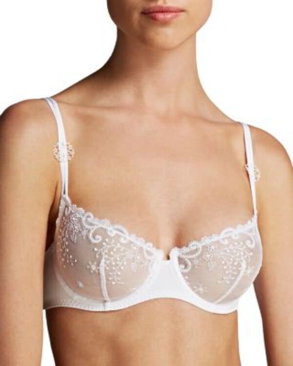 シモーヌペレール レディース アンダーウェア ブラジャー Simone Perele Simone P r le D lice Demi Cup Unlined Underwire Bra White ホワイト