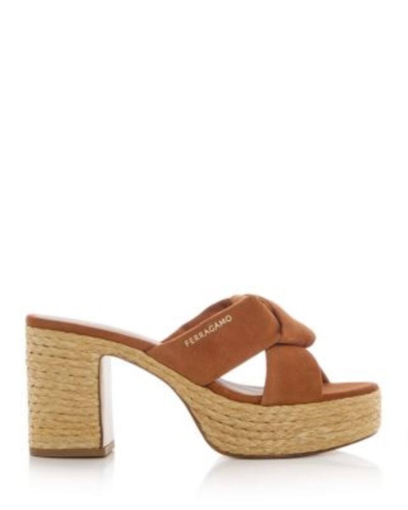 フェラガモ レディース シューズ サンダル FERRAGAMO Womens Douglas Espadrille Sandals Cognac