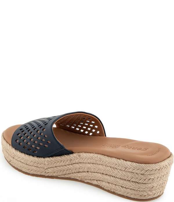 ジェントルソウルズ レディース シューズ サンダル レザー Gentle Souls Vandy Perforated Leather Espadrille Slide Sandals Indigo インディゴ ジェントルソウルズ レディース シューズ サンダル レザー Gentle Souls Vandy Perforated Leather Espadrille Slide Sandals Indigo インディゴ