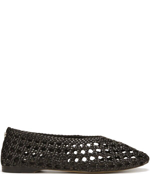 サムエデルマン レディース シューズ パンプス レザー Sam Edelman Shira Woven Leather Ballet Flats Black ブラック