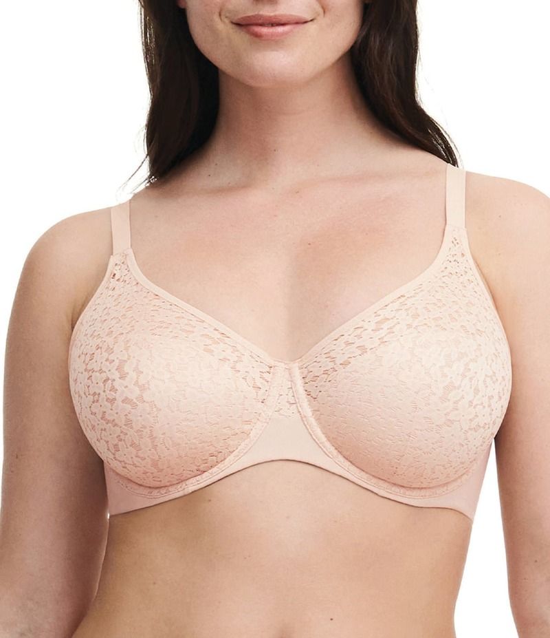 シャントル レディース アンダーウェア ブラジャー フラワー柄 Tシャツ レース フラワー Chantelle Norah Floral Stretch Lace Full Coverage TShirt Seamless Bra Nude Blush ブラッ