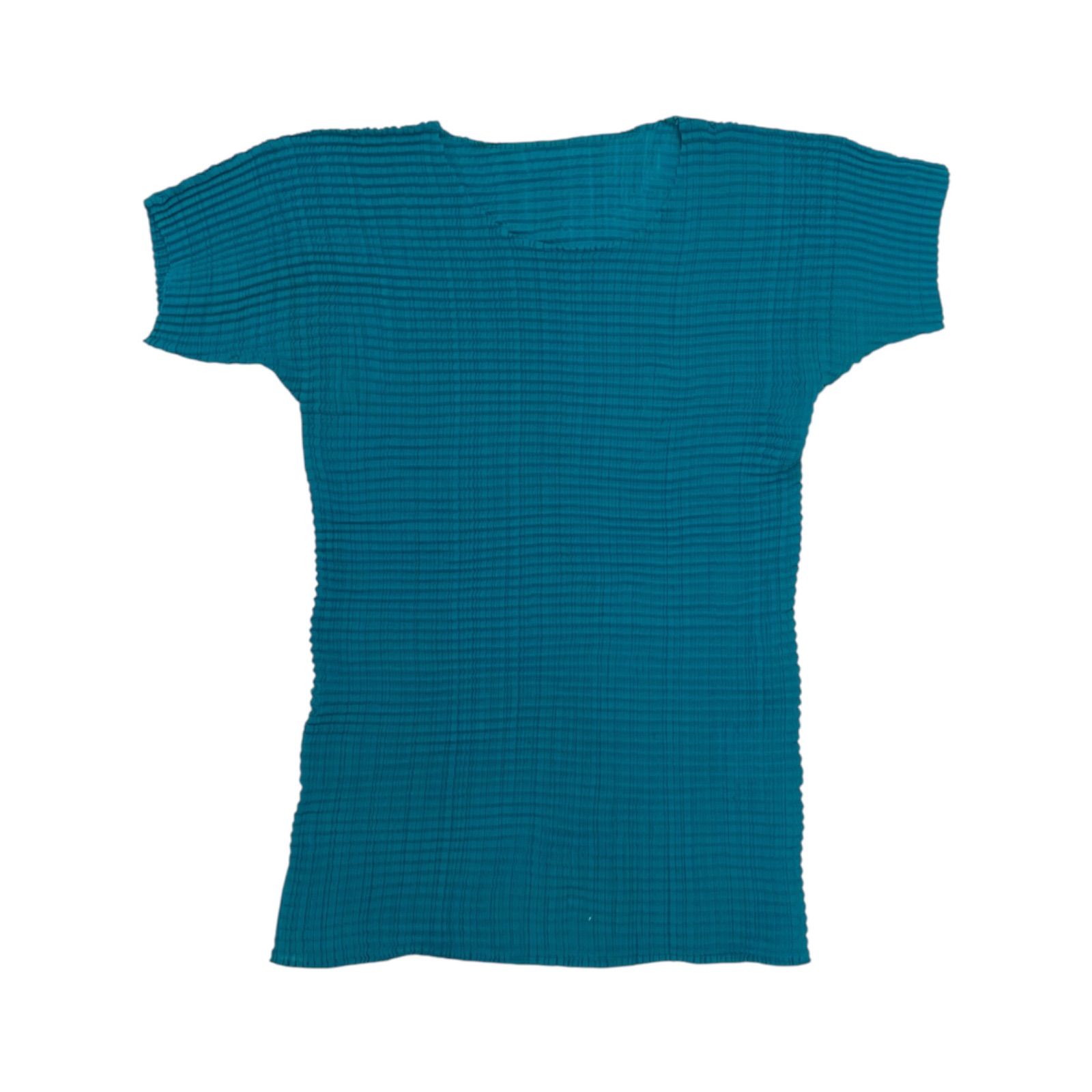ISSEY MIYAKE 半袖 ワッフルカットソー Mサイズ ターコイズブルー