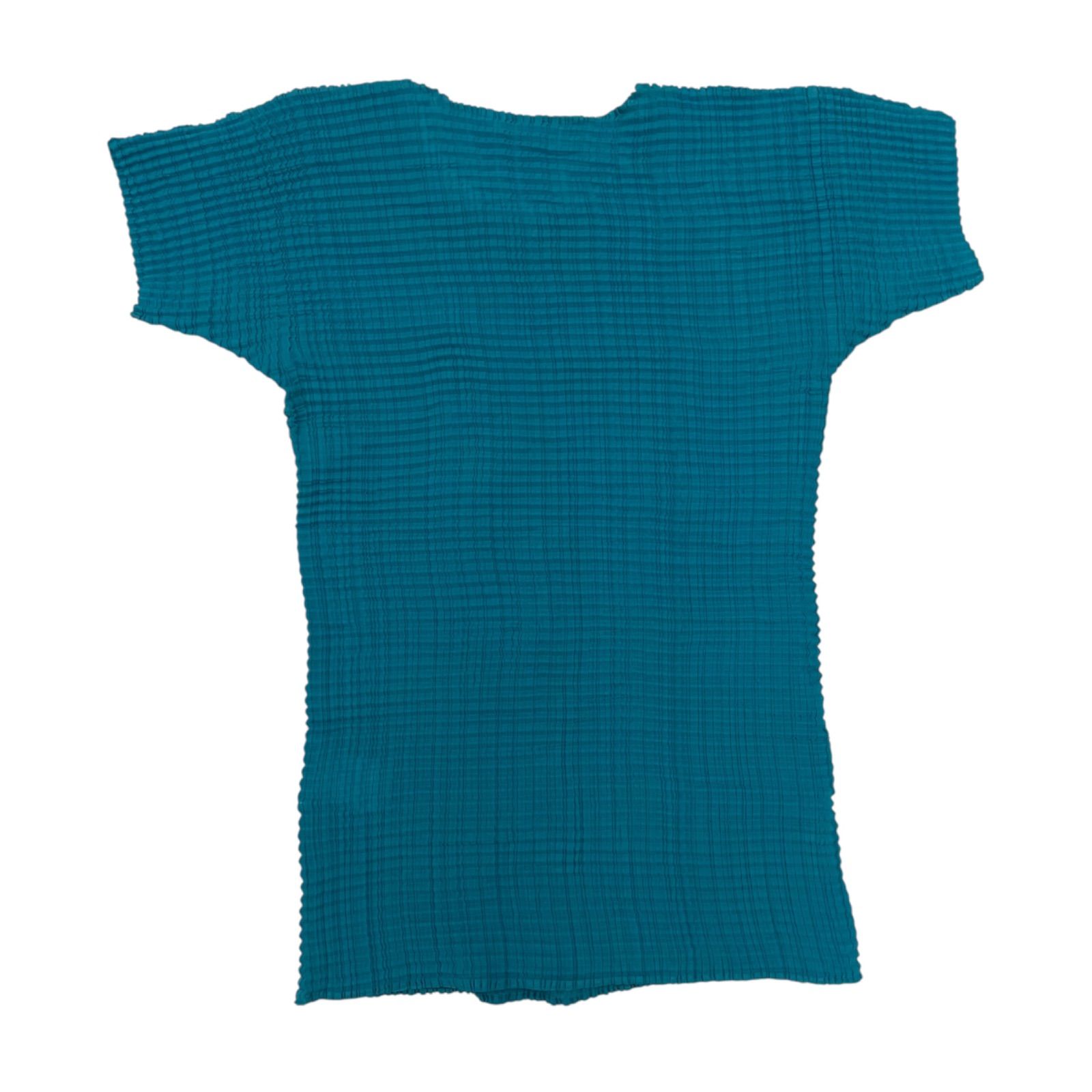 ISSEY MIYAKE 半袖 ワッフルカットソー Mサイズ ターコイズブルー