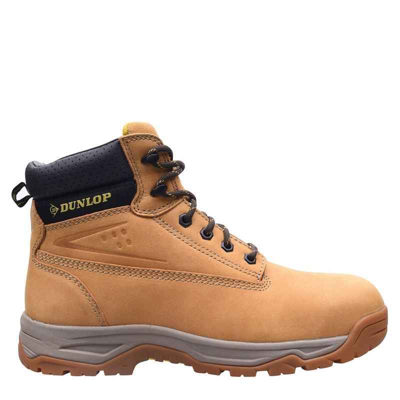 ダンロップ メンズ シューズ ブーツ・レインブーツ Tシャツ キャップ ブーツ Dunlop Safety On Site Steel Toe Cap Safety Boots Honey